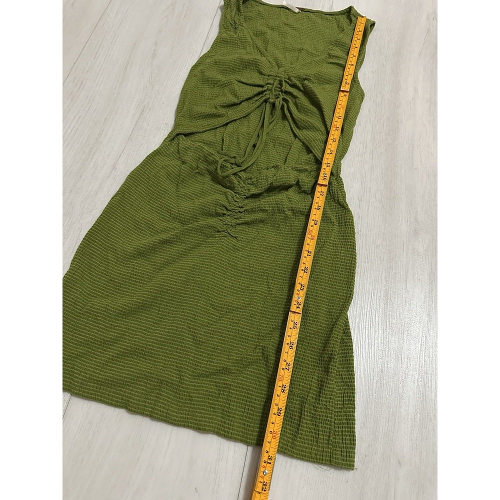 Free People Laila Mini Dress Sz XS in Calla Green Cut Out Beach Sexy Vacation - Picture 6 of 11